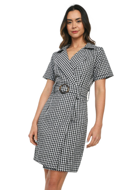 Vestido Corto de Cuadros
