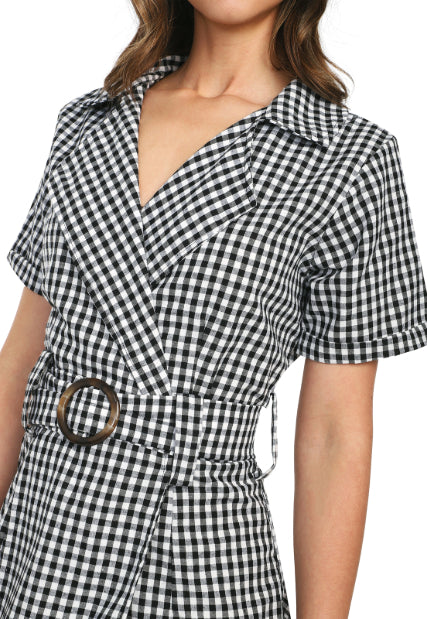 Vestido Corto de Cuadros