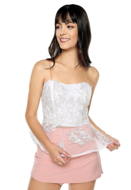 Crop Top Encaje