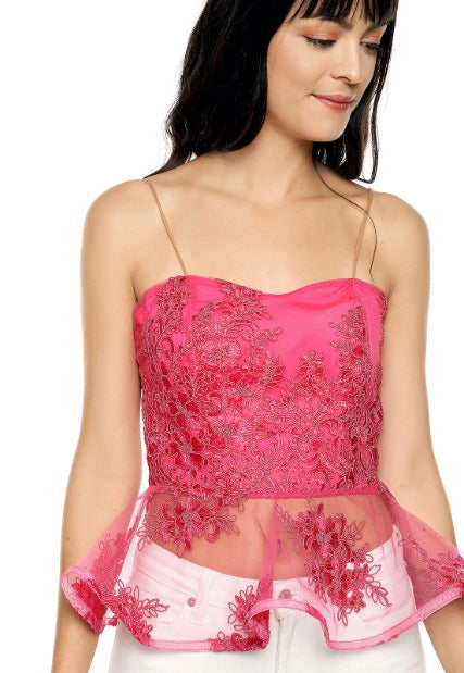 Crop Top Encaje