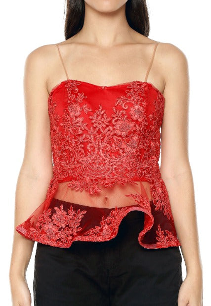 Crop Top Encaje